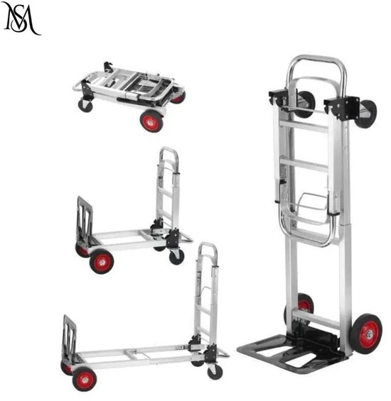 Diable chariot 3 en 1 en aluminium - Charge max 350kg