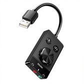 Sounix USB naar Audio Adapter - Externe geluidskaarten - 7.1 Kanaals Usb Sound Card Adapter - Zwart-USB00123