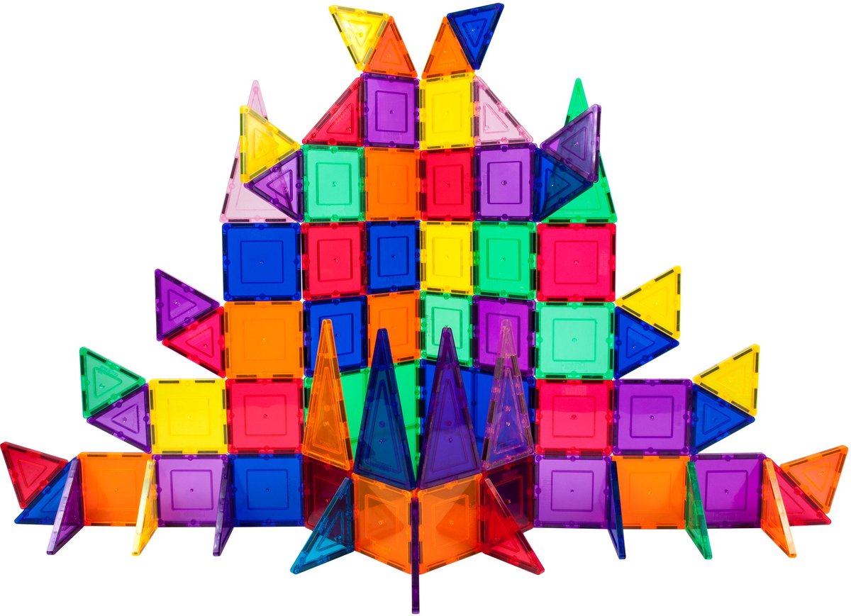 Tactic Picasso Tiles - Constructiespeelgoed - Magnetic Tiles - Magnetische Tegels - Play Set - STEM Speelgoed - Creatief Bouwspeelgoed - 101-Delig - Vanaf 3 Jaar — afbeelding 10