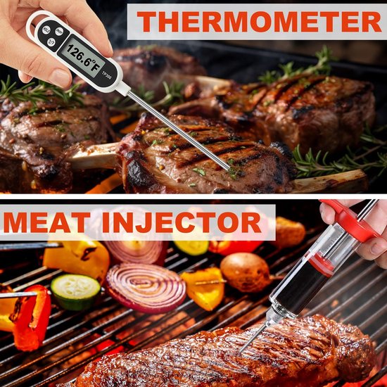 Famanu 30Pcs Hoge Kwaliteit Roestvrij Staal Barbecuegerei-Sets - Professionele Duurzame Grillset - Complete Grill Set - Outdoor Camping Grillbestek-Set voor Mannen en Vrouwen — afbeelding 4