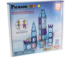 Tactic Picasso Tiles - Constructiespeelgoed - Magnetic Tiles - Magnetische Tegels - Winter Thema - STEM Speelgoed - Creatief Bouwspeelgoed - 72-Delig - Vanaf 3 Jaar