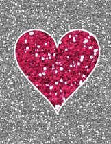 Glitter Heart Notebook - College Ruled