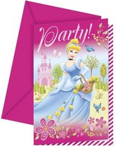 Uitnodigingen Disney's Princess Party 6 stuks