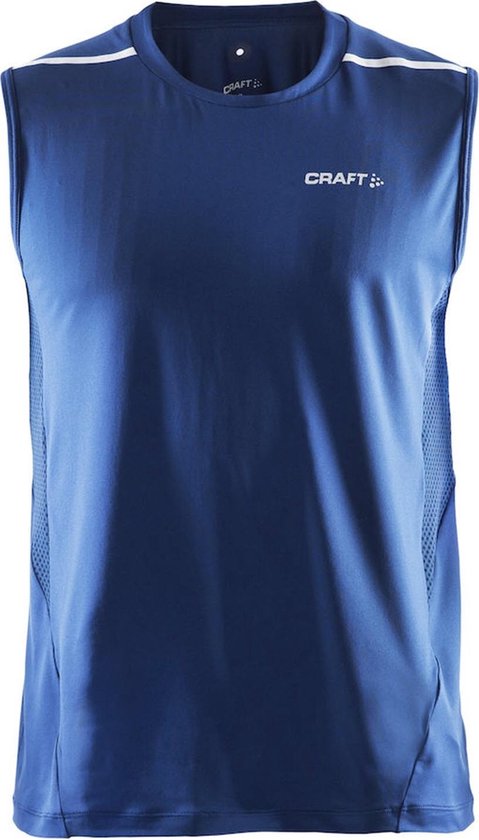 Craft Focus Sleeveless Sportshirt Heren Sportshirt - Maat XL  - Mannen - blauw