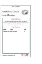 North Carolina Criminal Law and Procedure-Pamphlet 15
