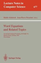 Word Equations and Related Topics