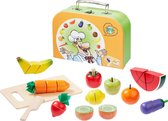 howa Speelgoed Snijset  "Fruit en Groenten" in een koffer 4874