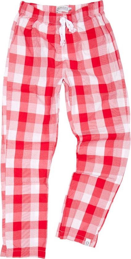 MEES Pyjamabroek jongens-rood-wit-geruit-maat 140 | bol.com