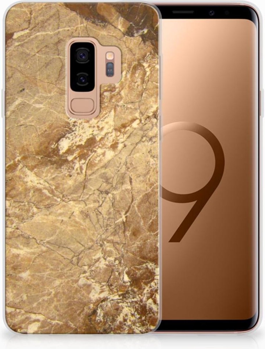 Samsung Galaxy S9 Plus TPU Siliconen Hoesje Marmer Creme