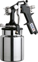 CriKo verfspuitpistool voor compressor - 2000 ECO - Onderbeker 1 ltr - Spuitkop Ø 1.5 mm - Max 8 bar