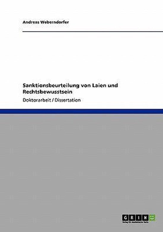 Sanktionsbeurteilung von Laien und Rechtsbewusstsein - cover