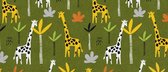 Mat, Vloermat, Vloerkleed, Tapijt, Kind - Kinderkamer Giraf - Wasbaar - Antislip - 150 x 65 cm
