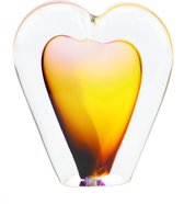 Urnencenter Kristalglas Memorie Hart Urn - Goudkleurig - Urn voor as - Gedenkartikel