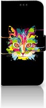 Geschikt voor Samsung Galaxy A5 2017 Bookcase Hoesje Cat Color