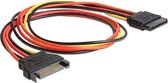 DeLOCK 0.5m SATA 0.5m SATA 15-pin SATA 15-pin Multi kleuren SATA-kabel