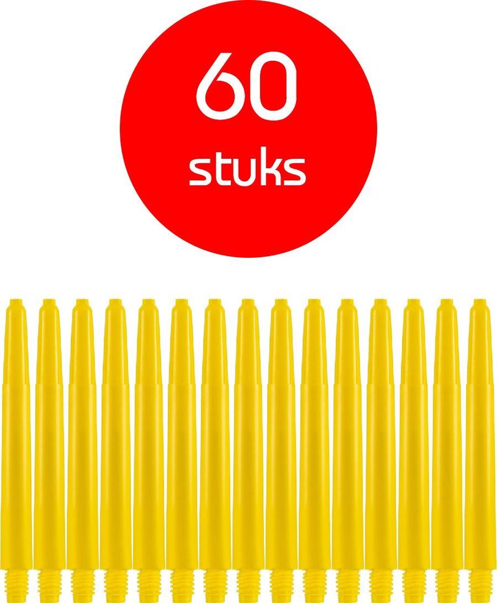Dragon Darts - darts shafts - 20 sets (60 stuks) - medium - geel - dart shafts - shafts