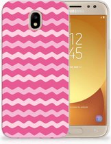Geschikt voor Samsung Galaxy J5 2017 Uniek TPU Hoesje Waves Pink