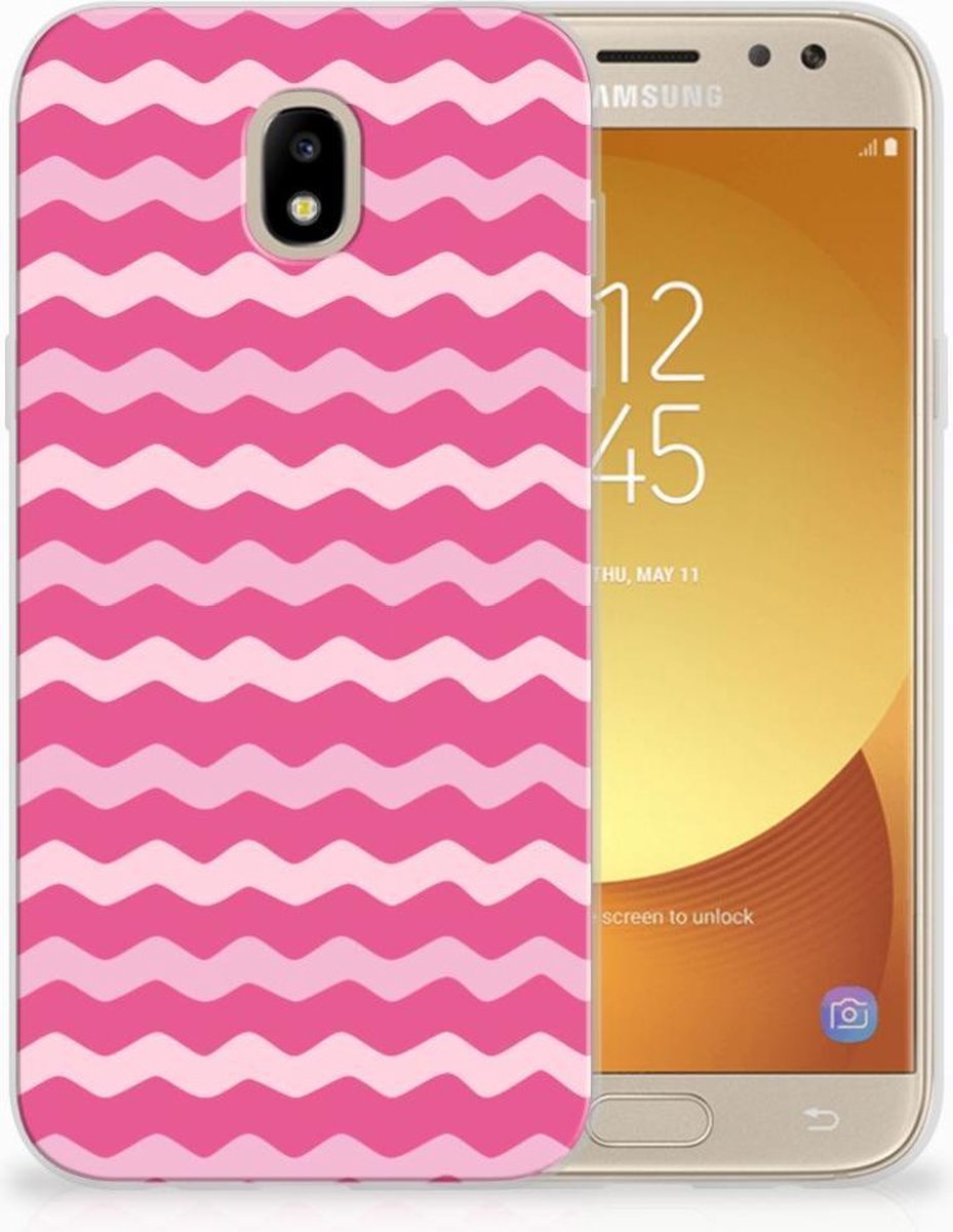 Samsung Galaxy J5 2017 TPU bumper Waves Pink op Prijzenvolger.com