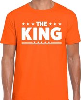 Oranje t-shirt The King heren - Koningsdag shirt/ kleding S