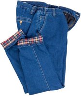 Thermo jeans herenbroek blauw met flanellen voering maat 25 (kort)