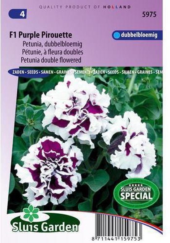 Sluis Garden - Petunia F1 Purple Pirouette, dubbelbloemig