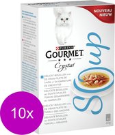 Gourmet Crystal Soup Pouch Multipack - Kattenvoer - 10 x Tonijn 4x40 g