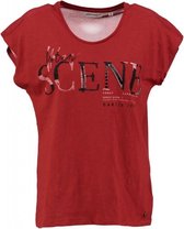 Garcia brique rood blouse t-shirt met kraaltjes Maat - S