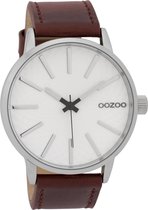 OOZOO Timepieces Bruin/Wit horloge  (45 mm) - Bruin