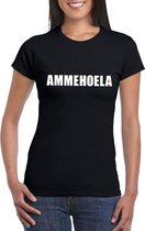 Ammehoela tekst t-shirt zwart dames M