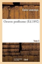 Sciences Sociales- Oeuvre Posthume Tome 3