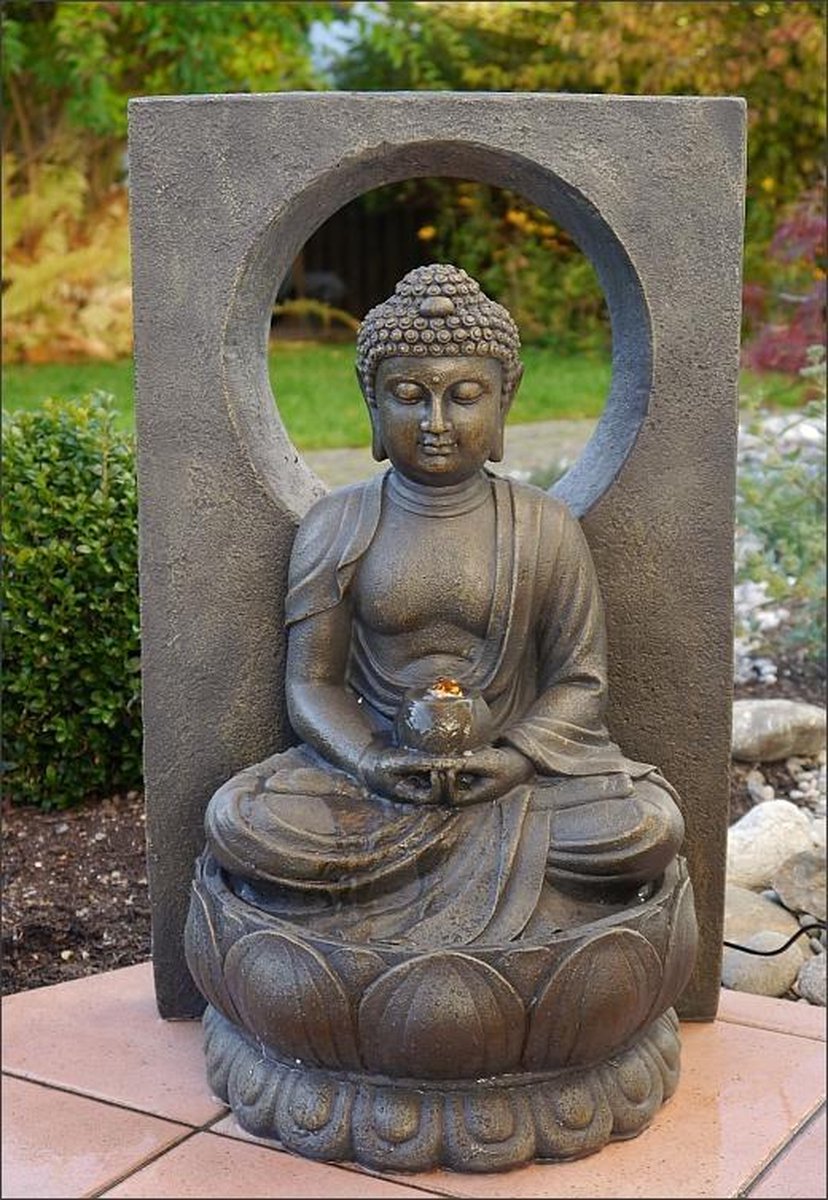 recept Herformuleren vermomming Boeddha, Buddha, fontein, waterpartij, 58, 5 cm waterornament | bol.com