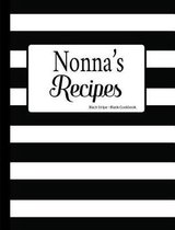 Nonna's Recipes Black Stripe Blank Cookbook