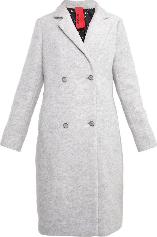 SPOOM - Women's winter wool coat - ALICIA - Grey - Size 38 | bol.com