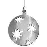 Kerstballen hangdecoratie zilver 40 cm