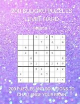 200 Sudoku Puzzles Level Hard Volume 1