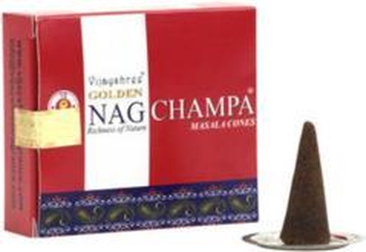 Golden Nag Champa Masala Wierookpegels 20gr.