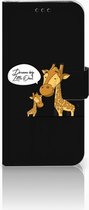 Geschikt voor Samsung Galaxy J5 2017 Uniek Wallet Book Case Hoesje Giraffe