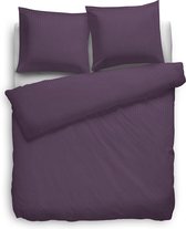HNL Refined Uni Stripe Dekbedovertrek - 155x220 + 80x80 cm - Vintage Purple