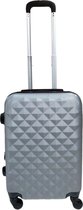 'Expandable' Handbagage koffer 55cm 4 wielen trolley - Zilver