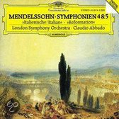 Mendelssohn: Symphonies 4 & 5 / Abbado, London SO