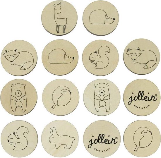 | Jollein Memo set Forest friends | Games Jollein houten speelgoed memory forest friends | HOUTEN