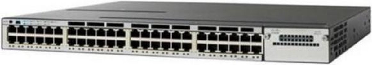 Cisco Catalyst WS-C3850-48F-E netwerk-switch Managed L3 Gigabit Ethernet (10/100/1000) Power over Ethernet (PoE) Zwart, Grijs