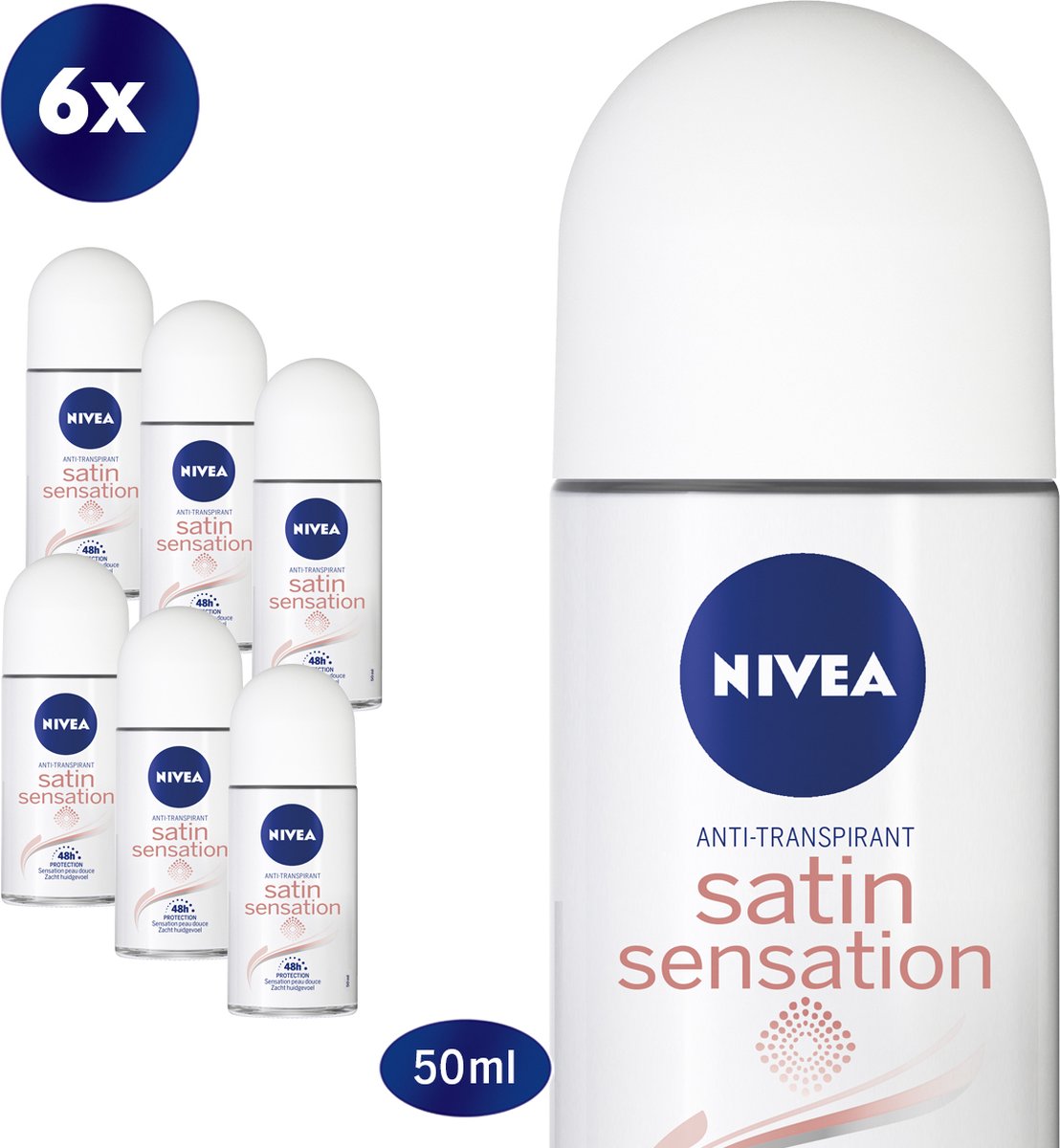NIVEA Satin Sensation - 6 x 50 ml - Voordeelverpakking - Deodorant Roller - NIVEA