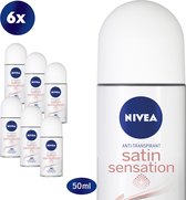 NIVEA Satin Sensation - 6 x 50 ml - Voordeelverpakking - Deodorant Roller
