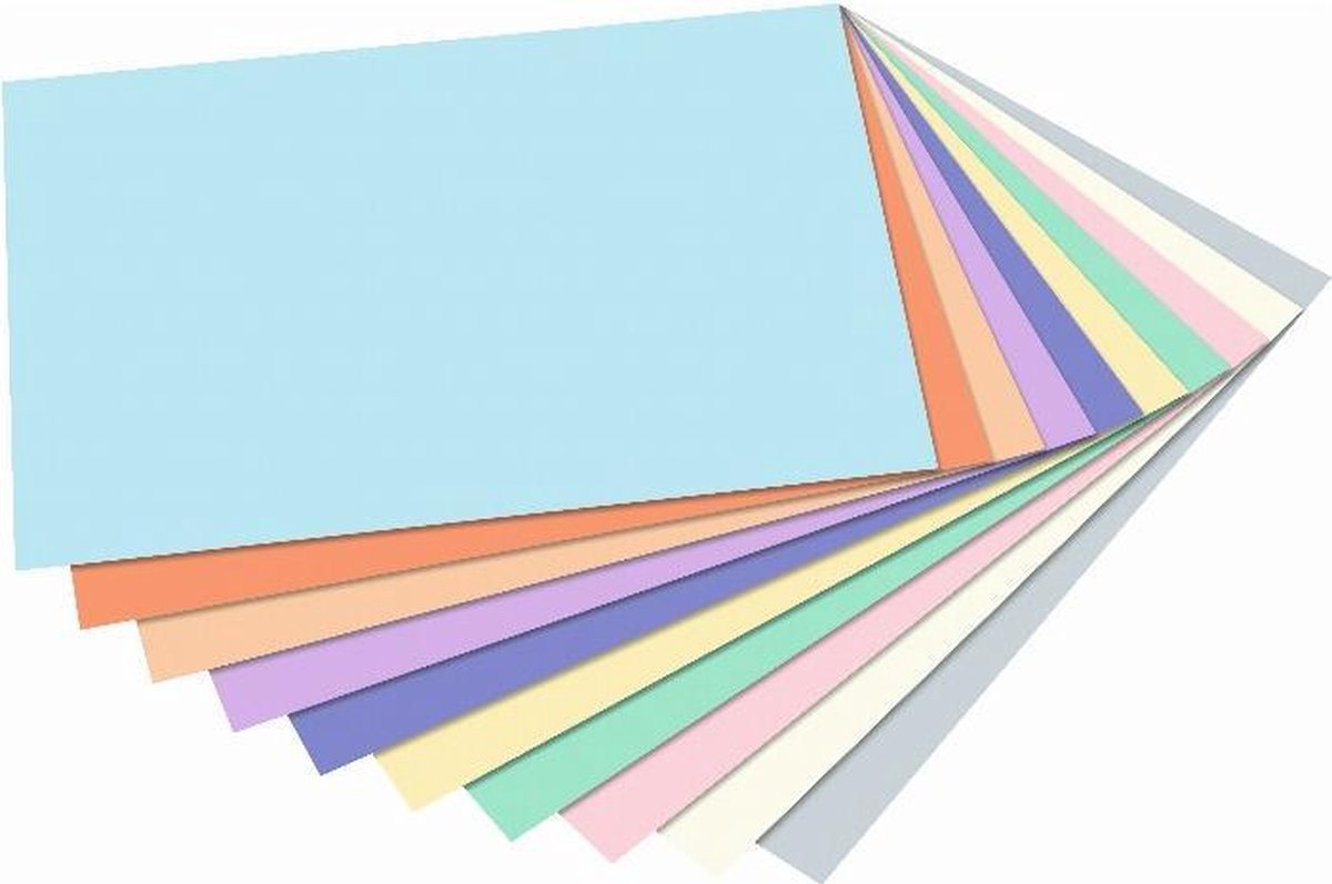 Folia Papier blok Pastel met Fotokarton en Gekleurd Papier A040030 - 20 bladen