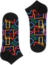 Happy Socks Low Socks Geomatric Zwart, Maat 41/46