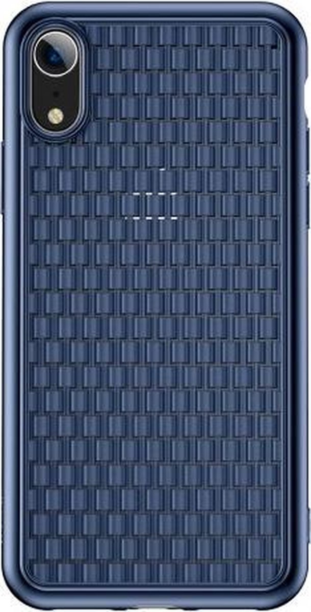 Baseus backcase met geweven materiaal - iPhone XR - Blauw
