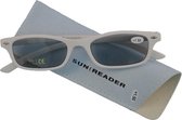 Sunreader - Leesbril unisex met zonneglazen - wit +2,00
