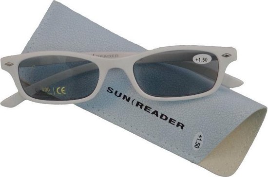 Sunreader - Leesbril unisex met zonneglazen - wit +2,00 | bol.com