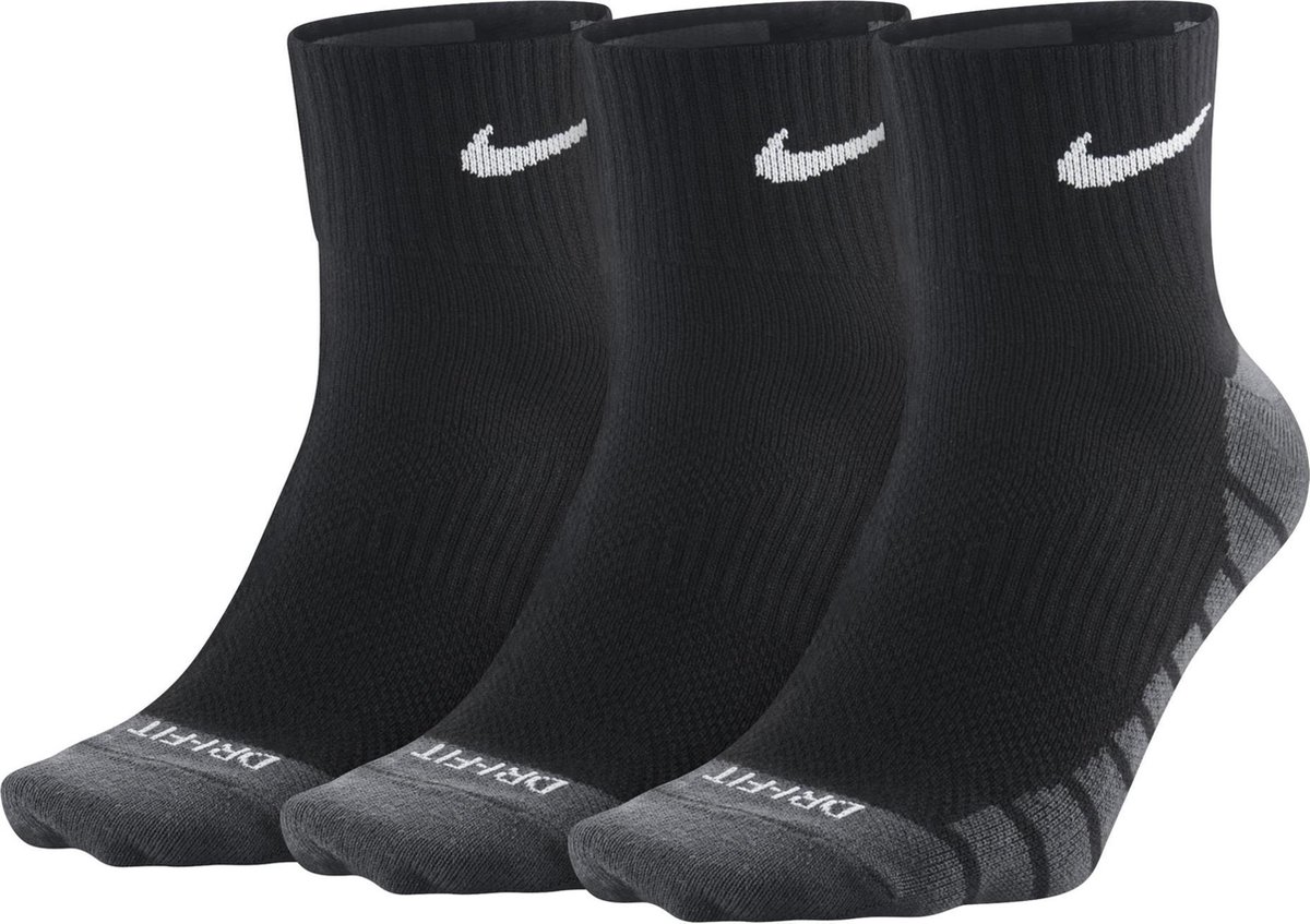 Nike Dry Lightweight Quarter Enkelsokken Hardloopsokken – Unisex Zwart